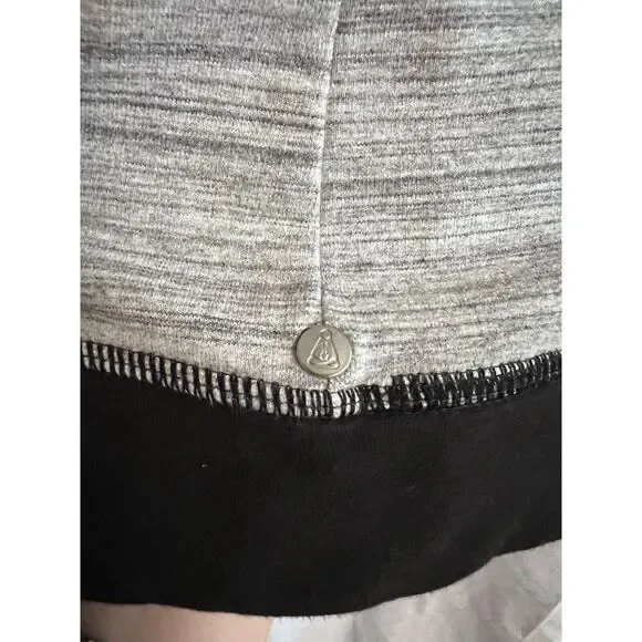 Neon Buddha sweatshirt gray w/ black‎ trim zipper detail crew neck size small - Picture 5 of 6